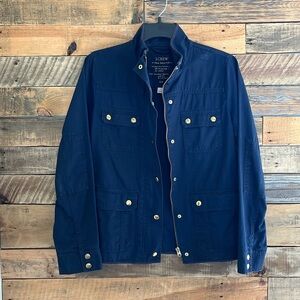 Cargo jacket blue twill J Crew